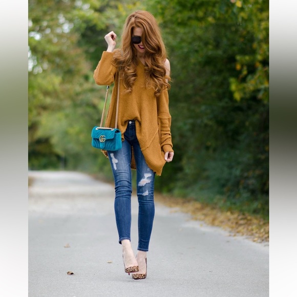 Gucci GG Marmont Turqoise Velvet Chain Bag - Picture 2 of 6